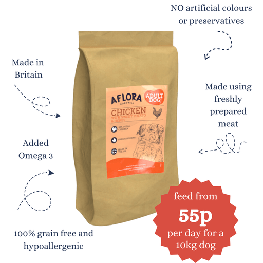 Aflora Chicken With Sweet Potato 15kg Grain Free Dog Food - Natural Dry Dog Food