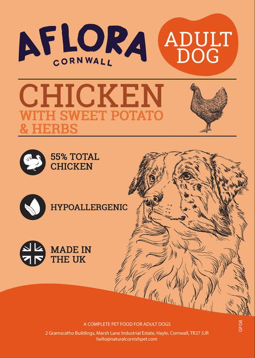 Aflora Chicken With Sweet Potato 6kg Grain Free Dog Food - Natural Dry Dog Food