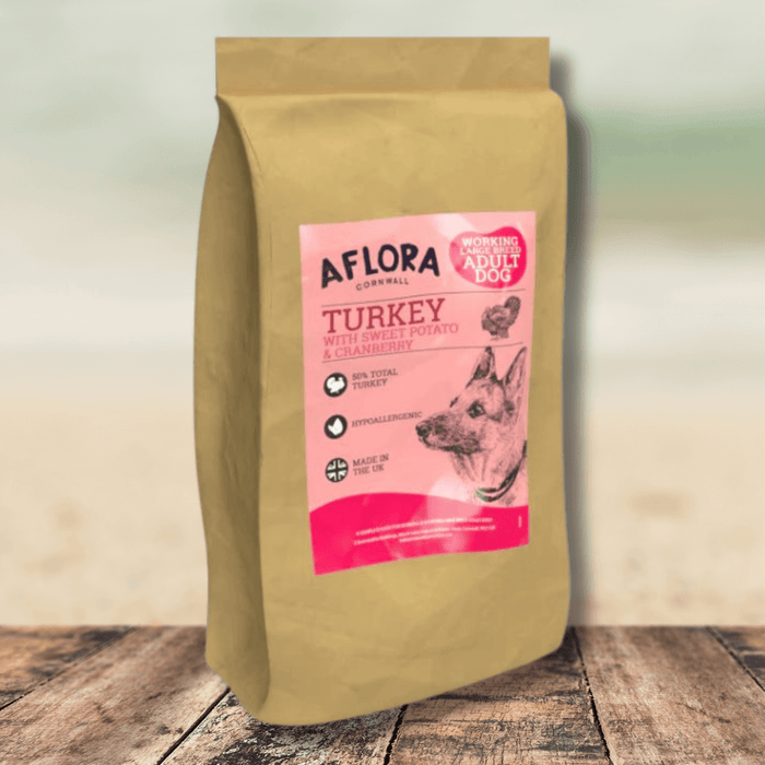 Aflora Large Breed Turkey 15kg Grain Free Dog Food - Natural Dry Dog Food