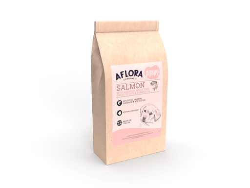 Aflora Puppy Salmon with Haddock 2kg Grain Free Puppy Food - Natural Dry Dog Food