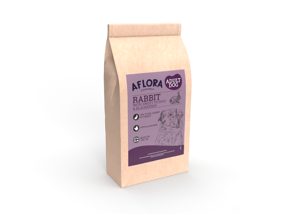 Aflora Rabbit Grain Free Dog Food - 2kg - Natural Dry Dog Food