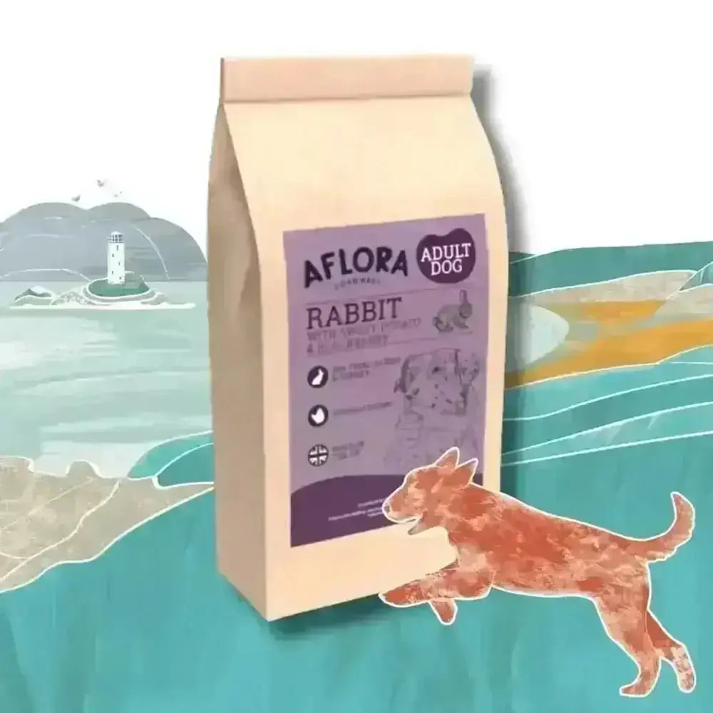 Aflora Rabbit Grain Free Dog Food bag with pumpkin, blackberry and sweet potato