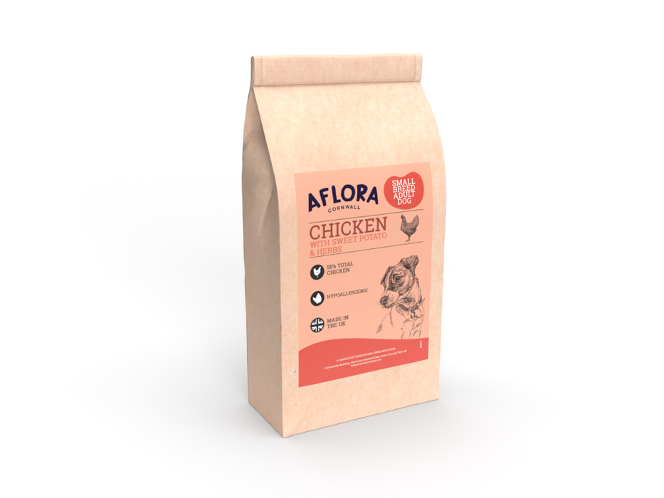 Aflora Small Breed Chicken with Sweet Potato 2kg Grain Free Dog Food - Natural Dry Dog Food