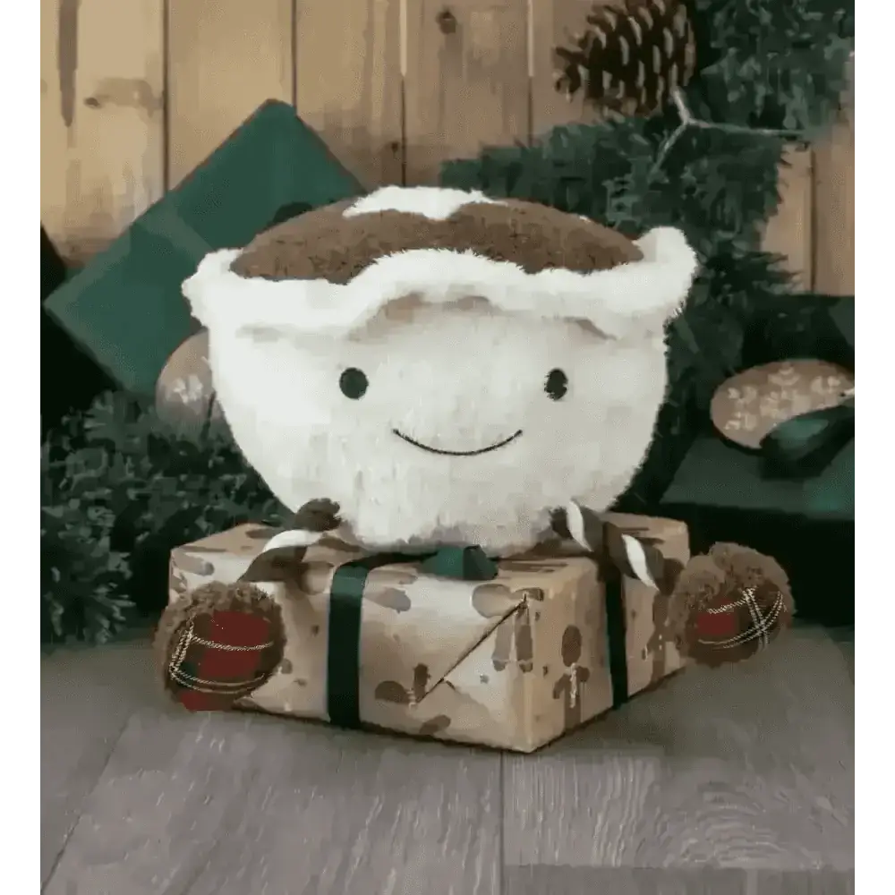 Ancol Mikey Mince Pie – Plush Christmas Dog Toy with Squeaker - Toys | Natural Pet Shop