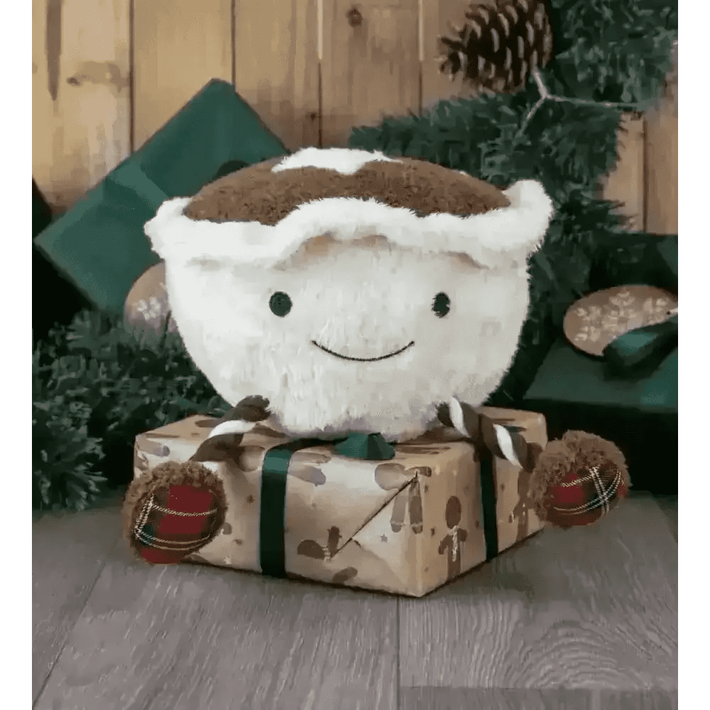 Ancol Mikey Mince Pie – Plush Christmas Dog Toy with Squeaker - Toys | Natural Pet Shop