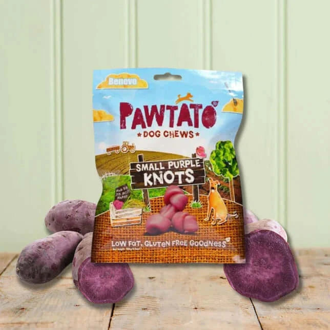 Benevo Pawtato Small Purple Knots Vegetable Dog Chew