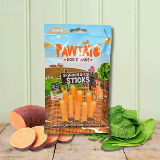 Benevo Pawtato Spinach & Kale Sticks Vegetable Dog Chew