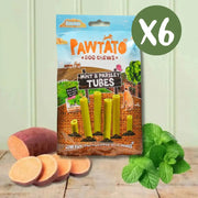 Benevo Pawtato Tubes with Mint & Parsley Root Vegan Dog Chew - Box of 6