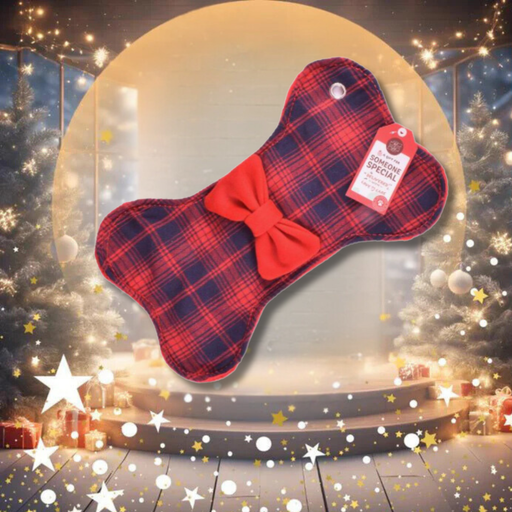 Best In Show Tartan Bone Shaped Dog Stocking | Christmas accessories for dogs