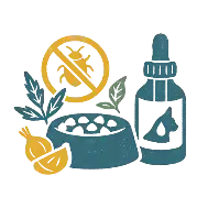 Blue and yellow cactus-shaped candle holder with glass bottle.