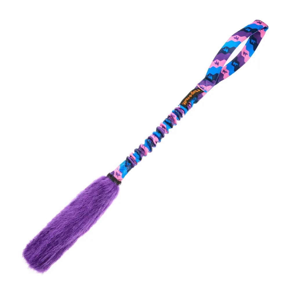 Bright Fauxtastic Tug - Purple Pattern - Bungee Tug Toy
