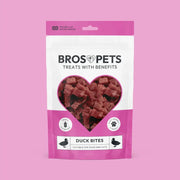 Bros Pets Duck Bites 100g pink resealable bag with heart window