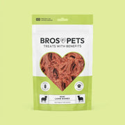 Bros Pets mini lamb bones 100g pack with heart window showing treats