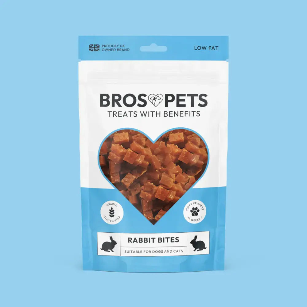 Bros Pets Rabbit Bites 100g resealable bag with heart window