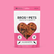 Bros Pets Salmon Bites 100g pink resealable bag for dogs and cats