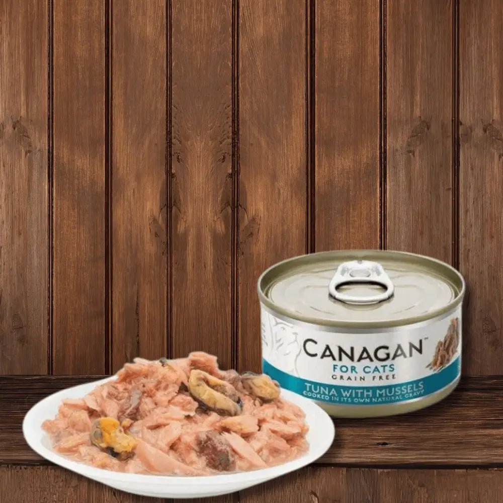 Canagan Cat Food Can with Tuna and Mussels offers highly nutritious complete cat food