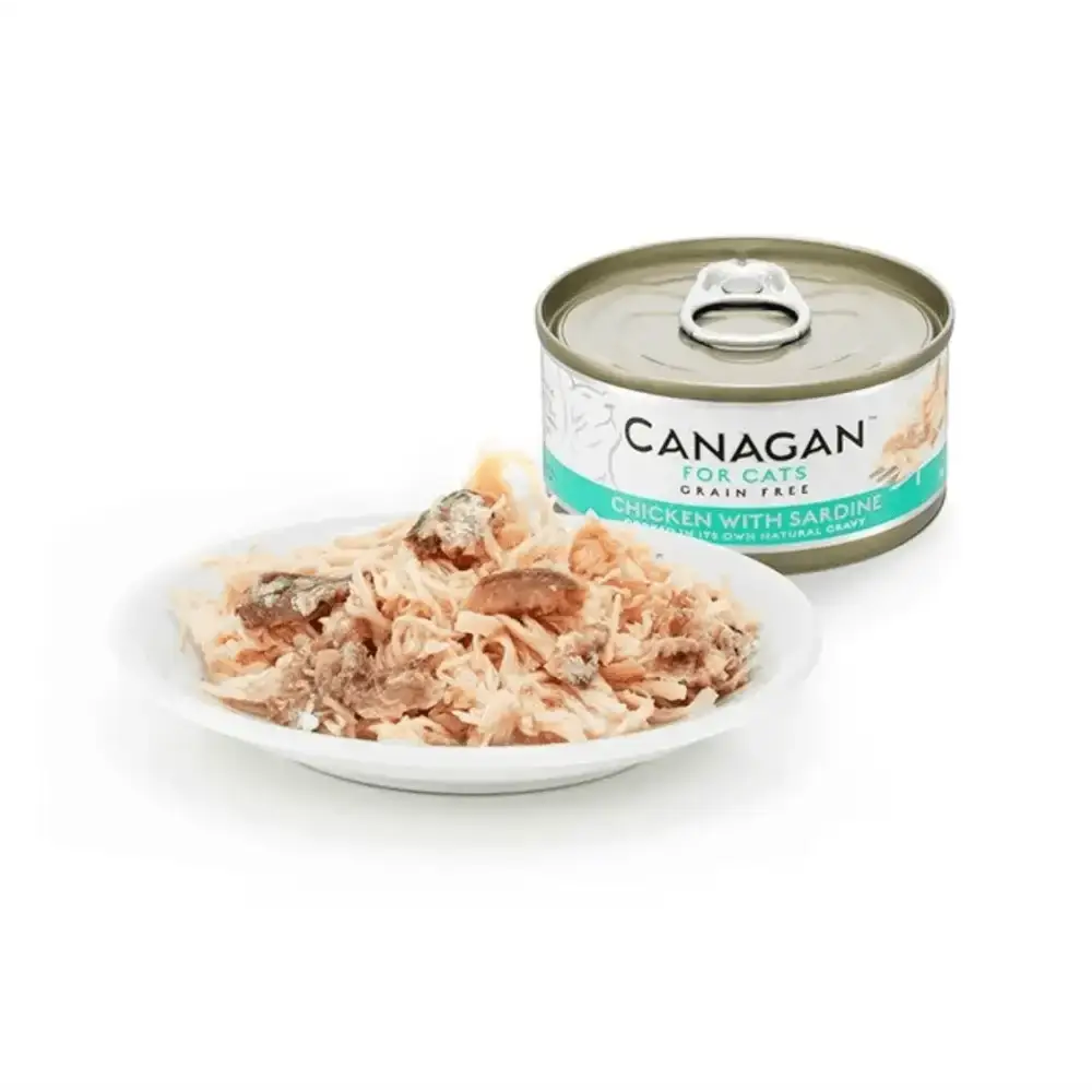 Canagan Cat Food Can Chicken with Sardine for highly nutritious complete cat food