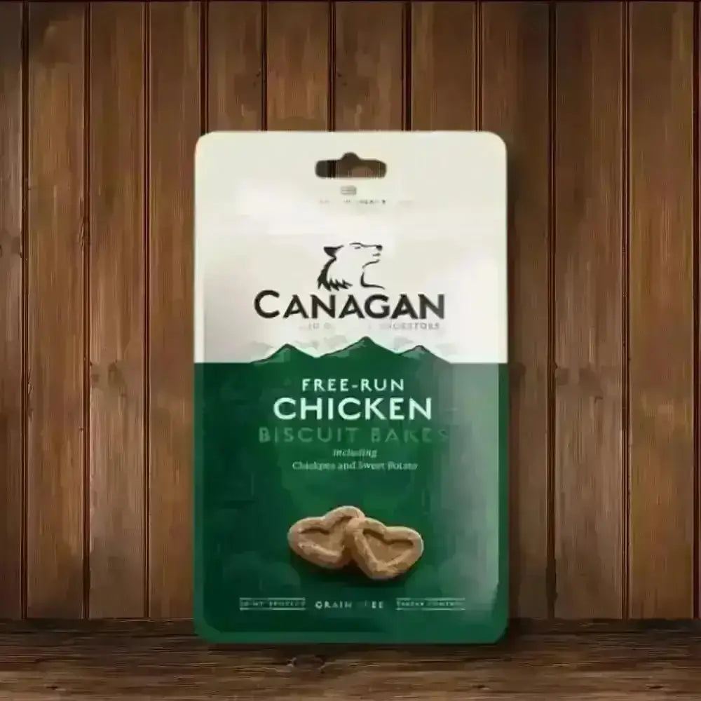 Canagan free-run chicken dog biscuit bakes treat bag for healthy canine snacks