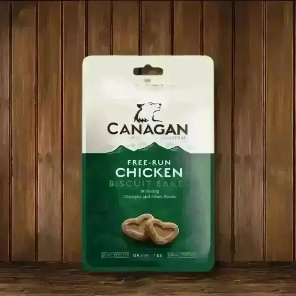 Canagan free-run chicken dog biscuit bakes treat bag for healthy canine snacks