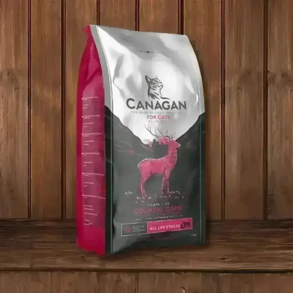 Canagan Country Game dry cat food bag with grain free digestible protein