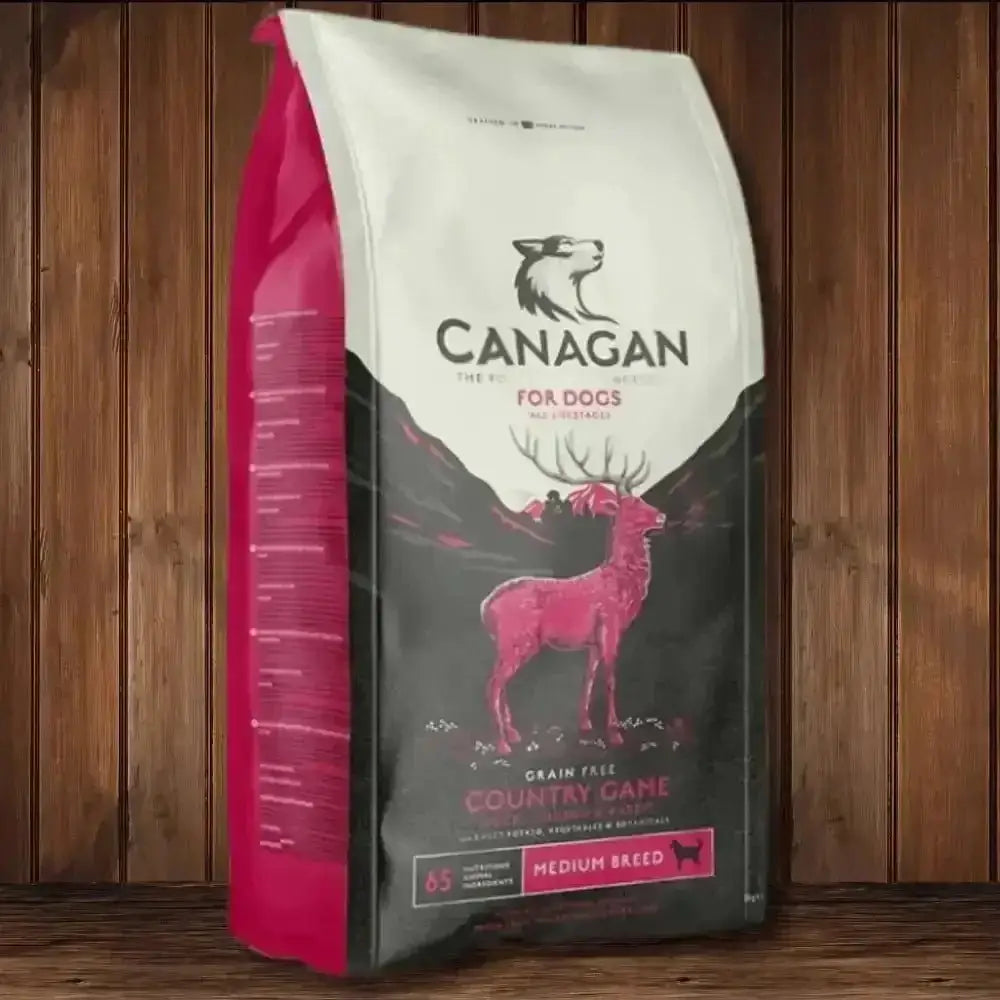 Canagan Country Game dry dog food bag with freshly prepared duck, grain free nutrition