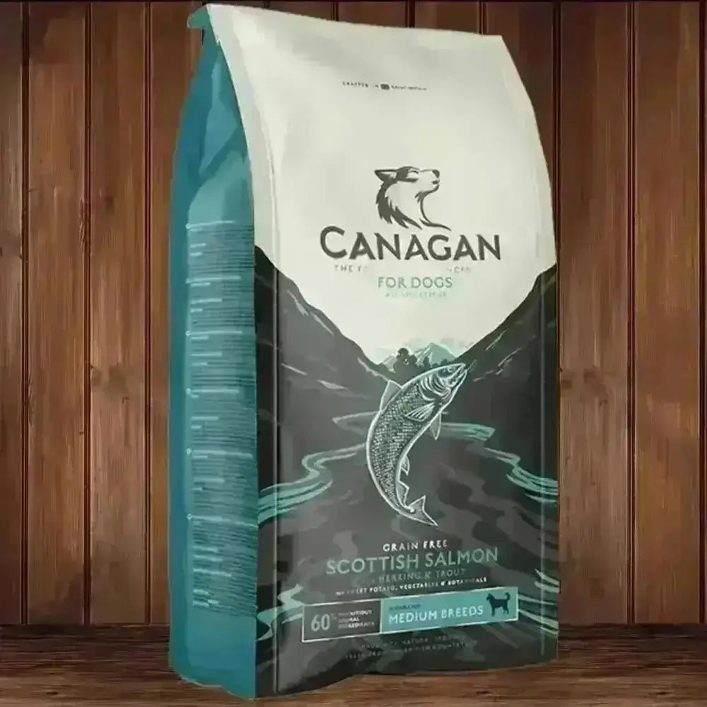 Canagan Scottish Salmon grain free dog food bag for healthy nutrition