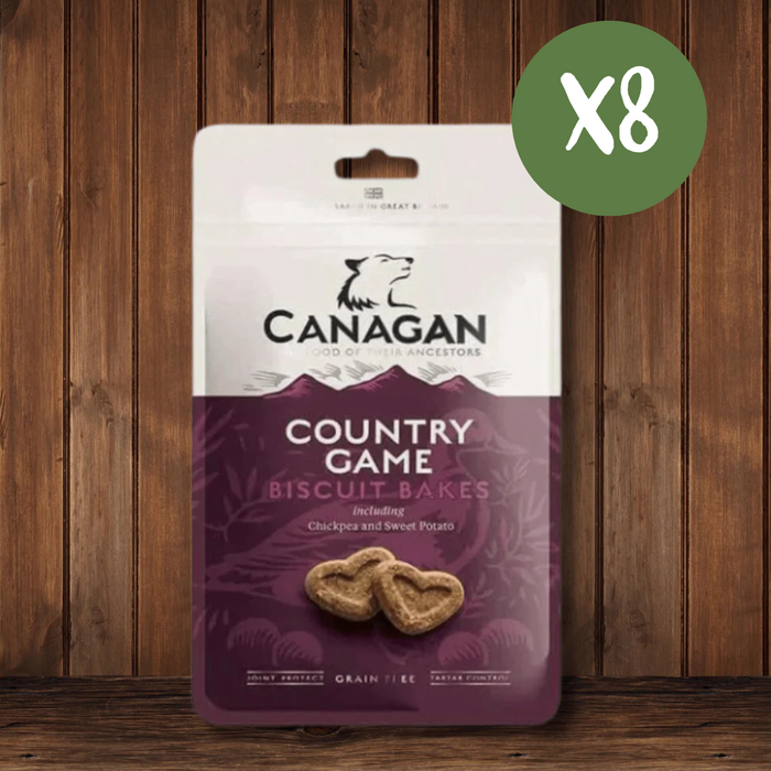 Canagan Game Dog Biscuit Bakes - Box of 8 - Natural Treats For Dogs