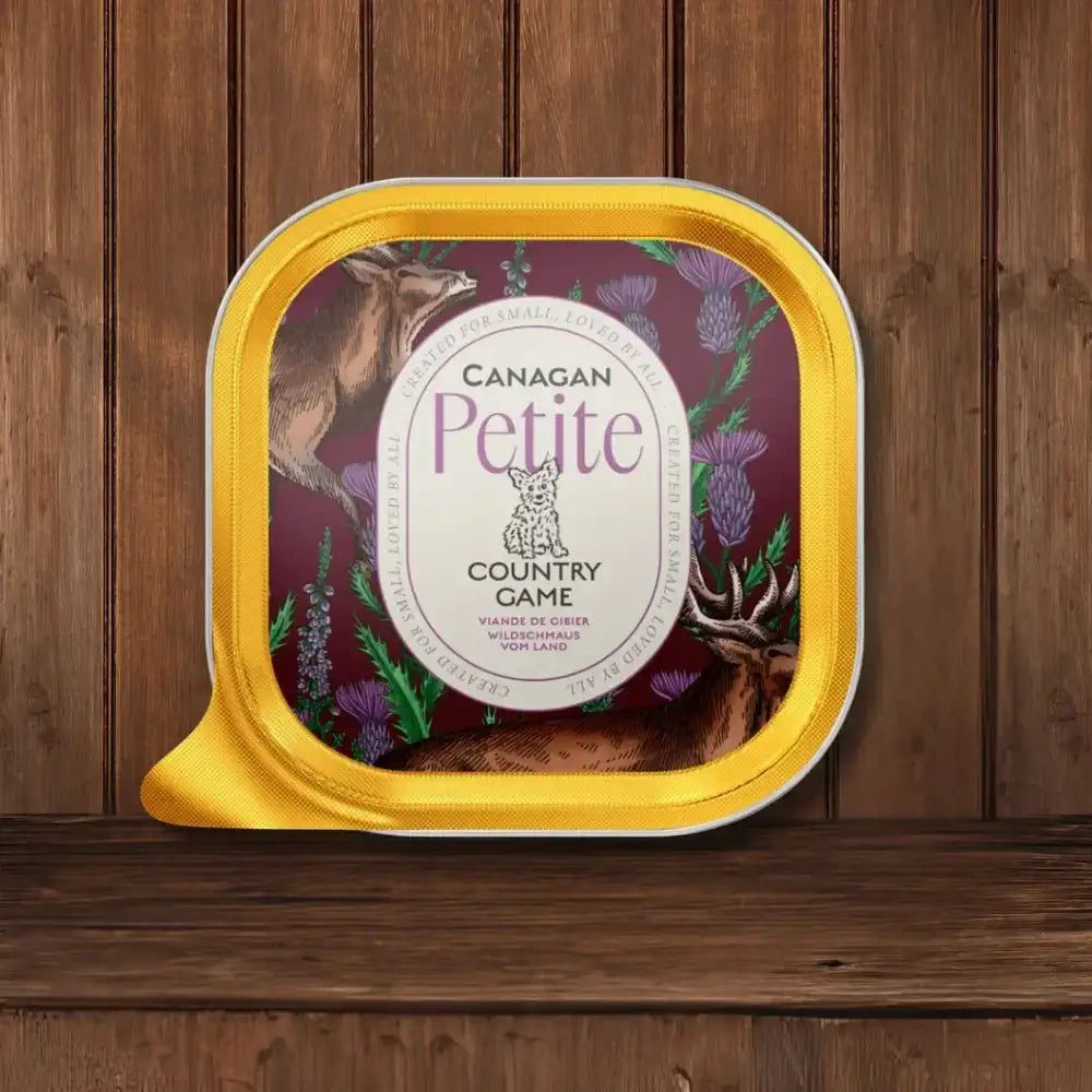 Alt text: Canagan Petite Country Game Meat Tray for Small Dogs, ideal for petite country game diets