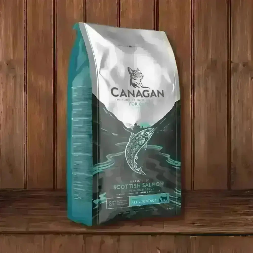 Canagan Scottish Salmon cat food bag with deboned Scottish salmon
