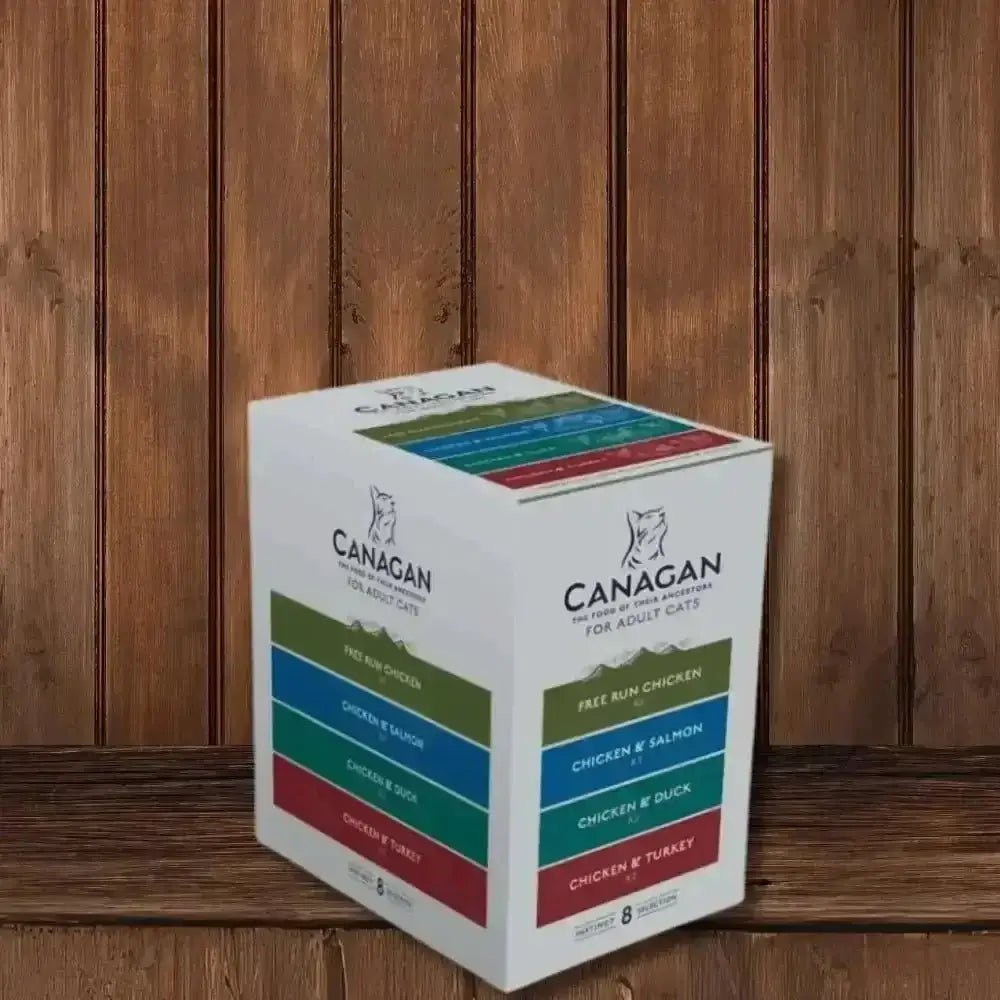 Canagan Wet Cat Food Pouches Multipack with green lipped mussel flavors