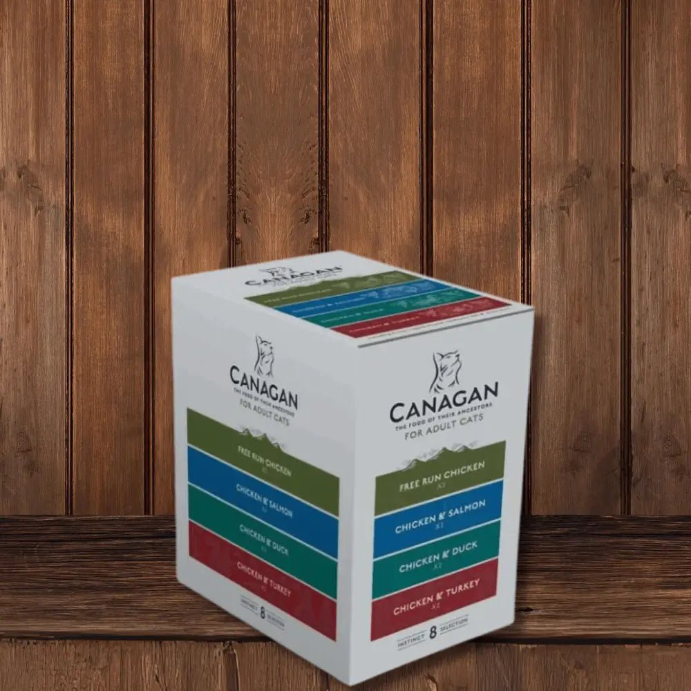 Canagan Wet Cat Food Pouches Multipack with green lipped mussel flavors