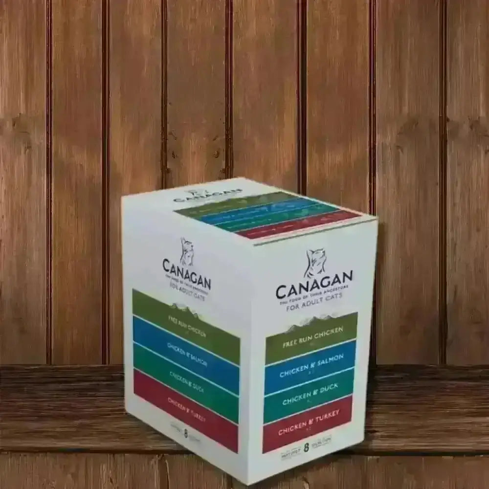 Canagan Wet Cat Food Pouches Multipack with green lipped mussel flavors