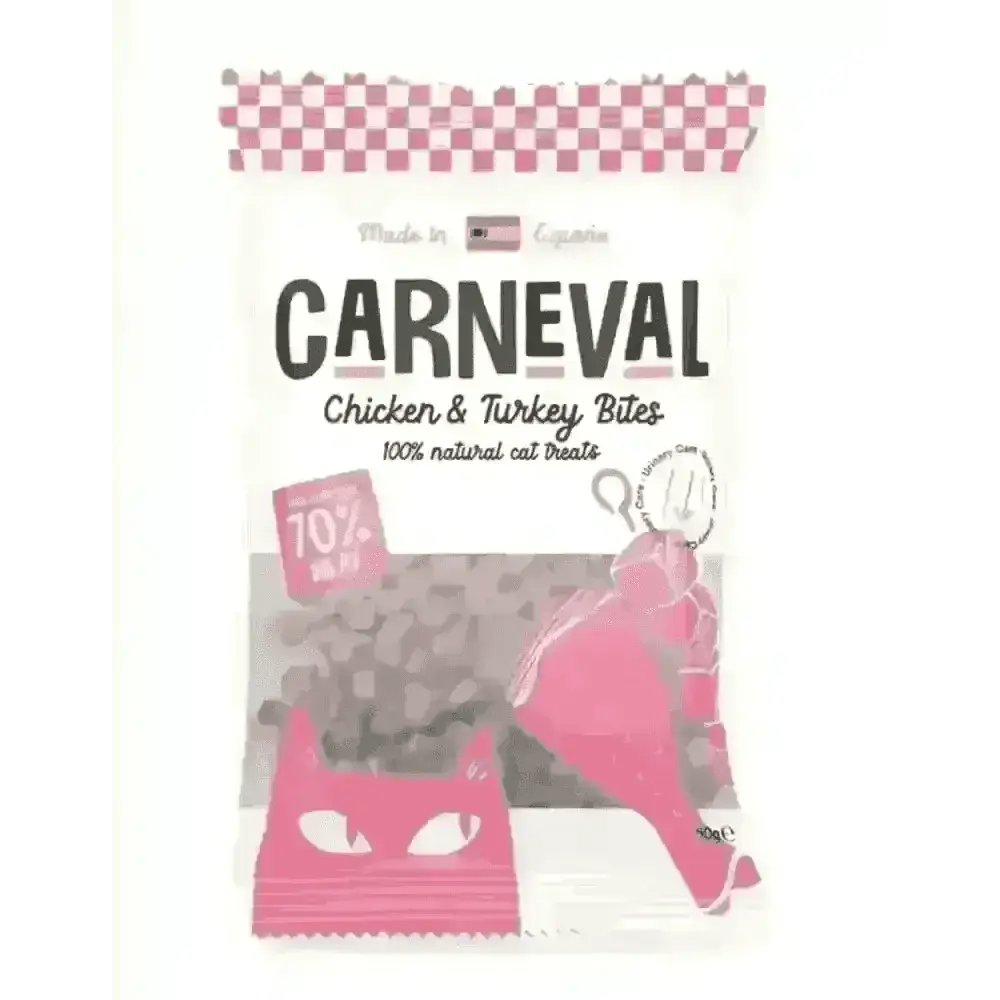 Carneval Cat Chicken & Turkey Bites 50g - Urinary Care - Treats | Natural Pet Shop