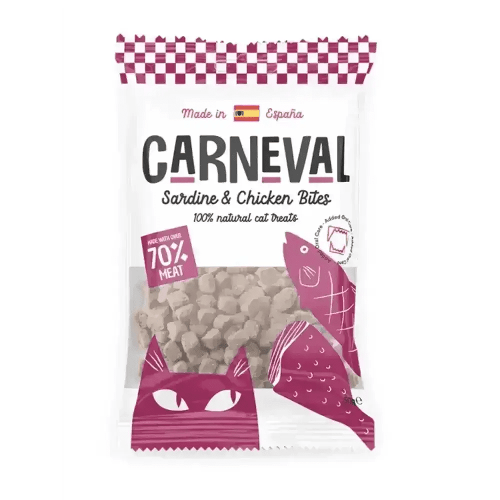 Carneval Cat Sardine & Chicken Bites 50g - Oral Care - Treats | Natural Pet Shop