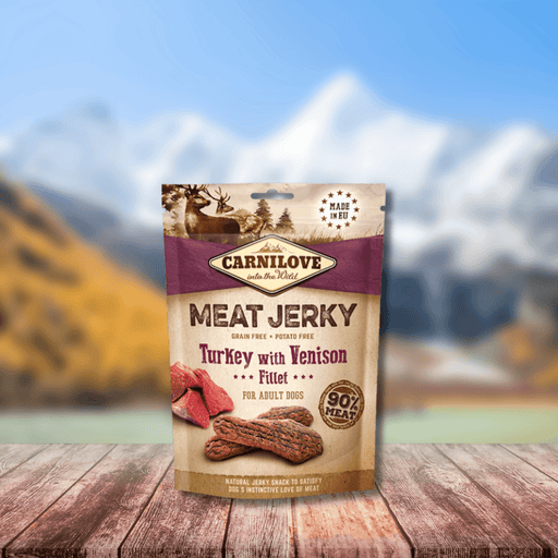 Carnilove Jerky Turkey with Venison Fillet Treats - Natural Treats For Dogs