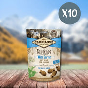 Carnilove Sardines with Wild Garlic Semi Moist Dog Treats, 10-pack for healthy snacks