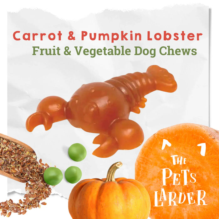 Carrot & Pumpkin Lobster Chew For Dogs - 2kg Bag - Natural Dog Chew