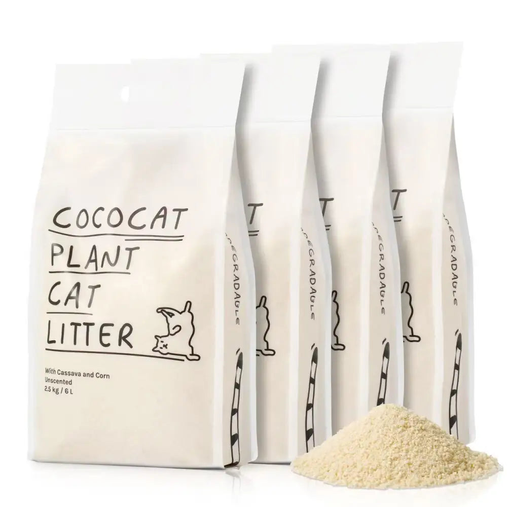 Cassava Cat Litter bag with cocoa corn beige granules