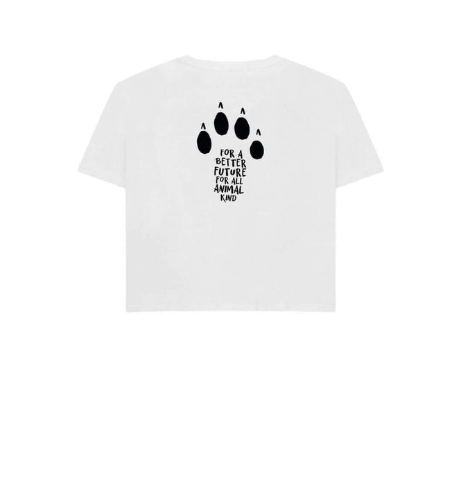 Certified Organic Cotton Boxy Tee White T-shirt The Pets Larder Natural Pet Shop