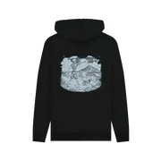 Black Printed Hoody Back