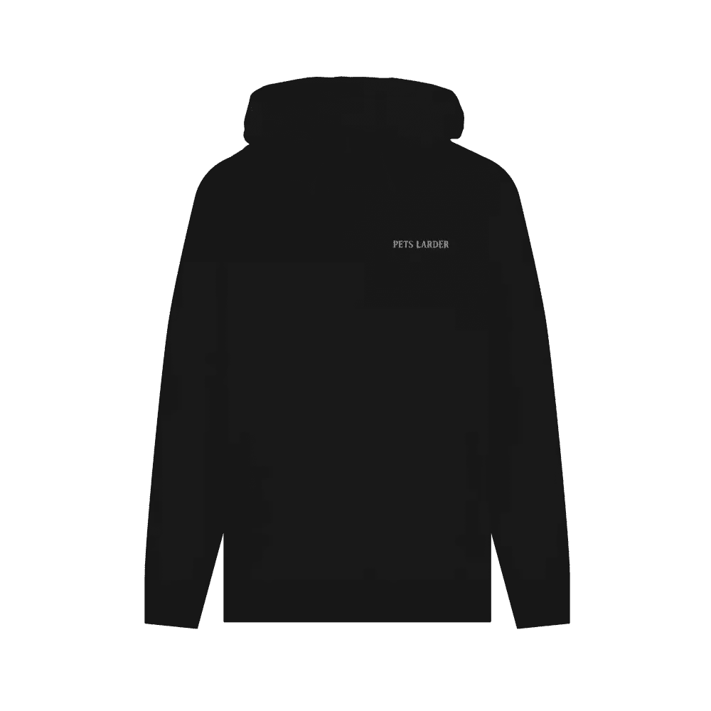 Black Printed Hoody Front