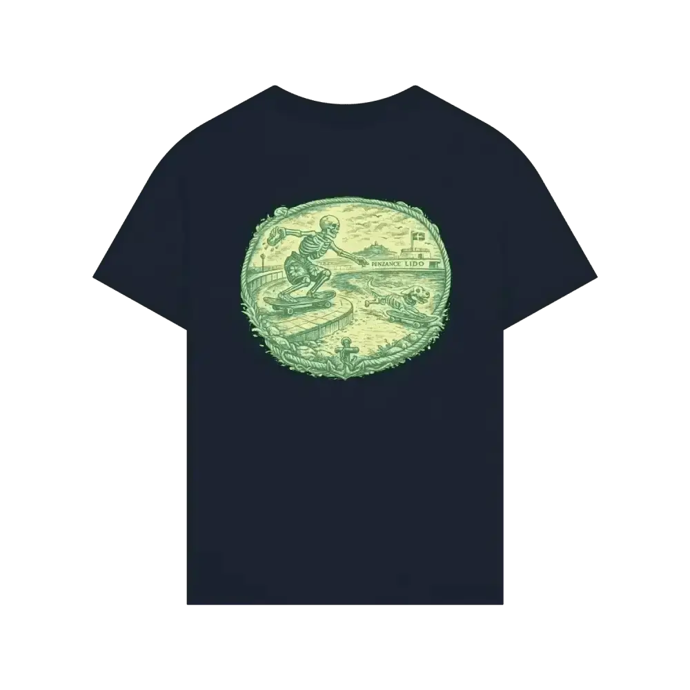 Navy Printed T-shirt Back