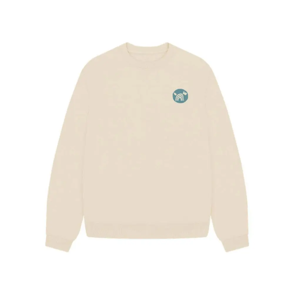 Certified organic cotton women’s oversized jumper with elephant design