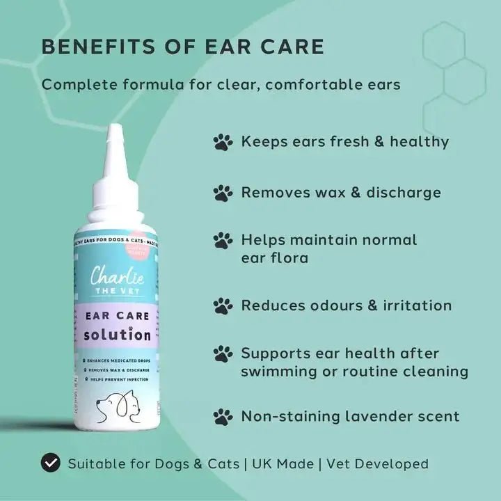 Charlie the Vet Lavender Ear Cleaner for Dogs & Cats - Dog Grooming | Natural Pet Shop