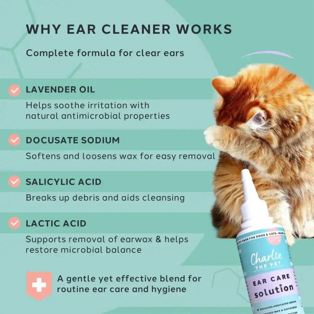 Charlie the Vet Lavender Ear Cleaner for Dogs & Cats - Dog Grooming | Natural Pet Shop