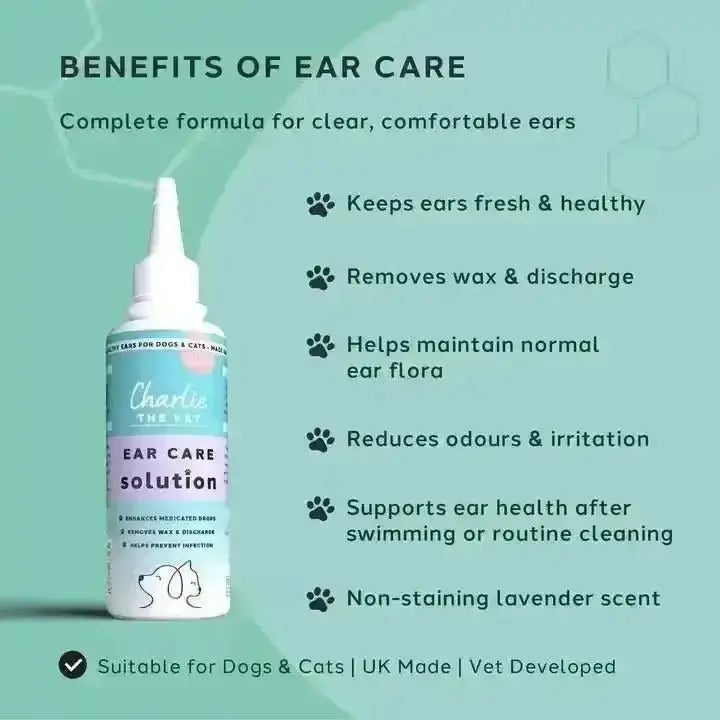 Charlie the Vet Lavender Ear Cleaner for Dogs & Cats - Dog Grooming | Natural Pet Shop