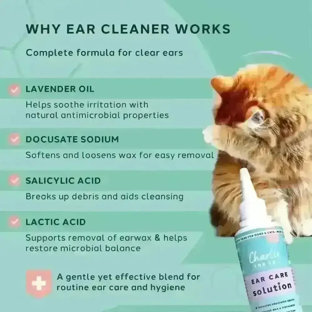 Charlie the Vet Lavender Ear Cleaner for Dogs & Cats - Dog Grooming | Natural Pet Shop