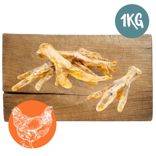 Chicken Foot Natural Meat Chew For Dogs - 1kg Bag - Natural Dog Chew