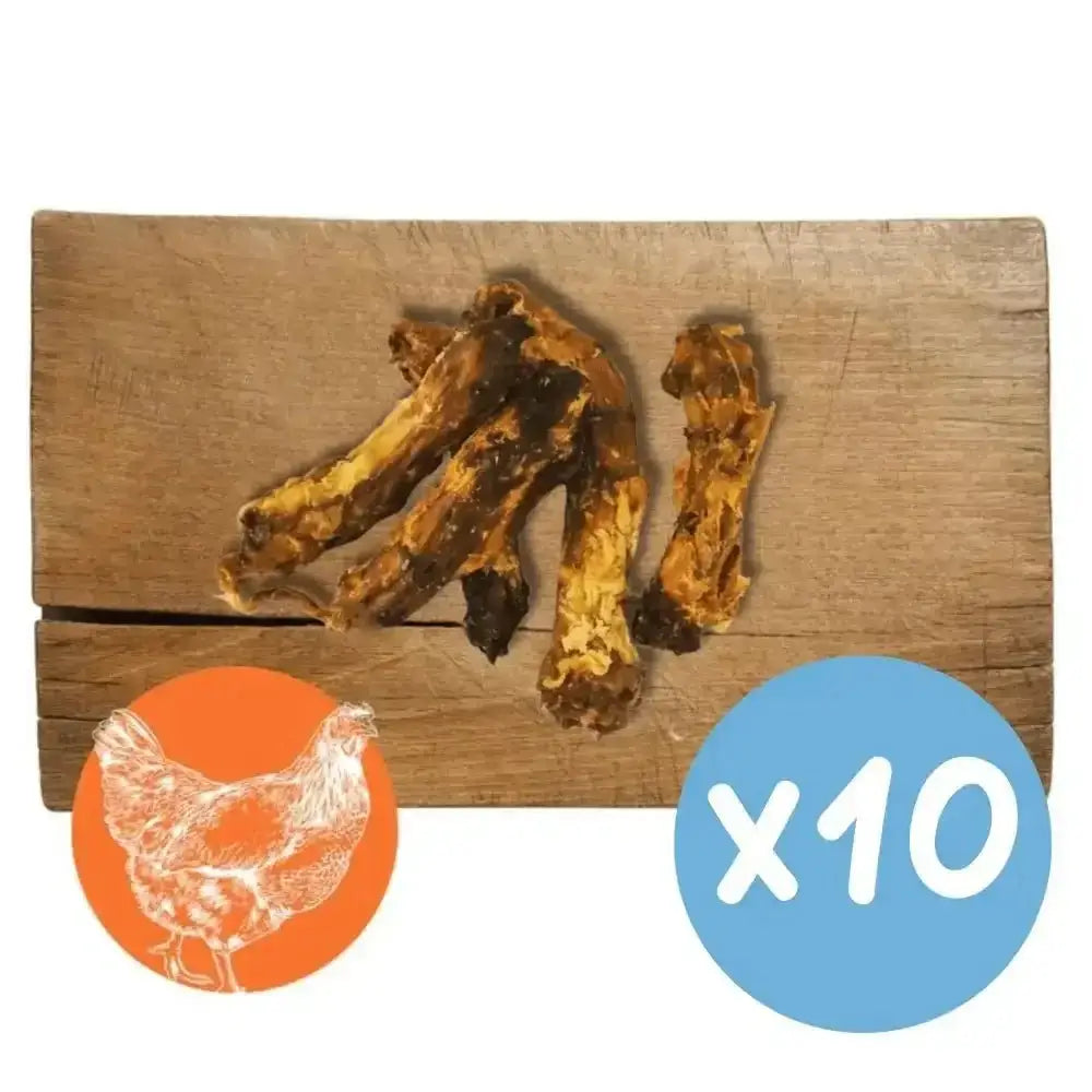 Pets Larder Chicken golden 10-pack of natural chicken necks for dogs chewing experience