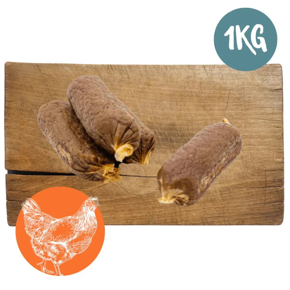Pets Larder Chicken Potato Turmeric Sausages Offer 1kg Bag